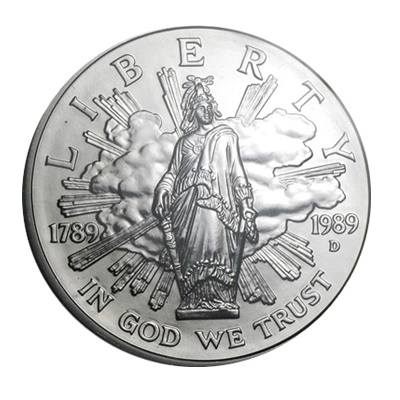 1989 Congress Bicentennial Silver $1 (Capsule)